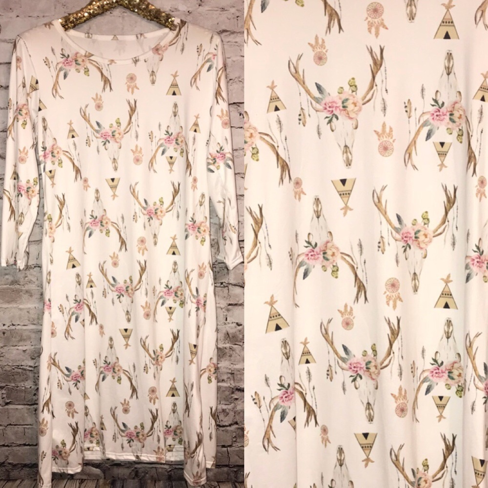 Bullhead print dress